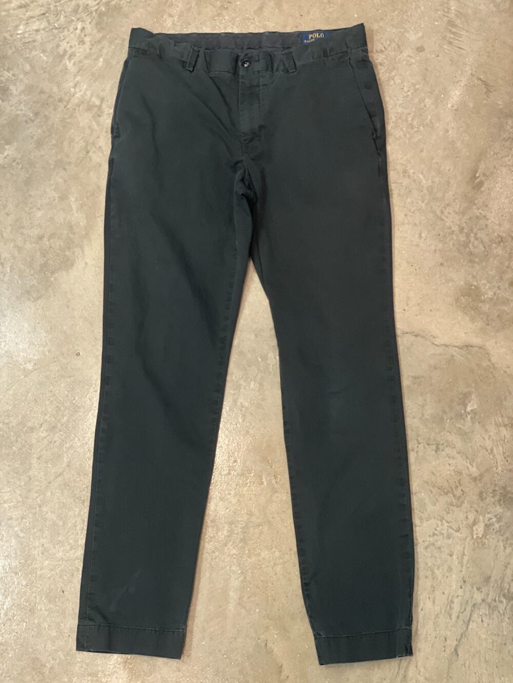 Polo Ralph Lauren Dress Pants Mens 33x32 Fits 30x30 Navy Stretch Slim Fit Preppy